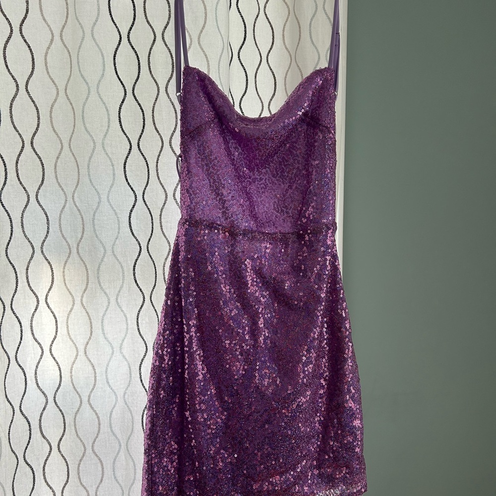 Lucy in the Sky Sparkling Purple Mini Dress